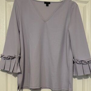 Elegant Lavender Top with Ruffle Sleeves
